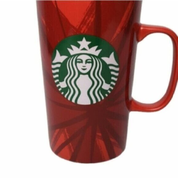 Starbucks Red Tall Coffee Tea Mug 16 Ounce 2014 - Picture 9 of 9